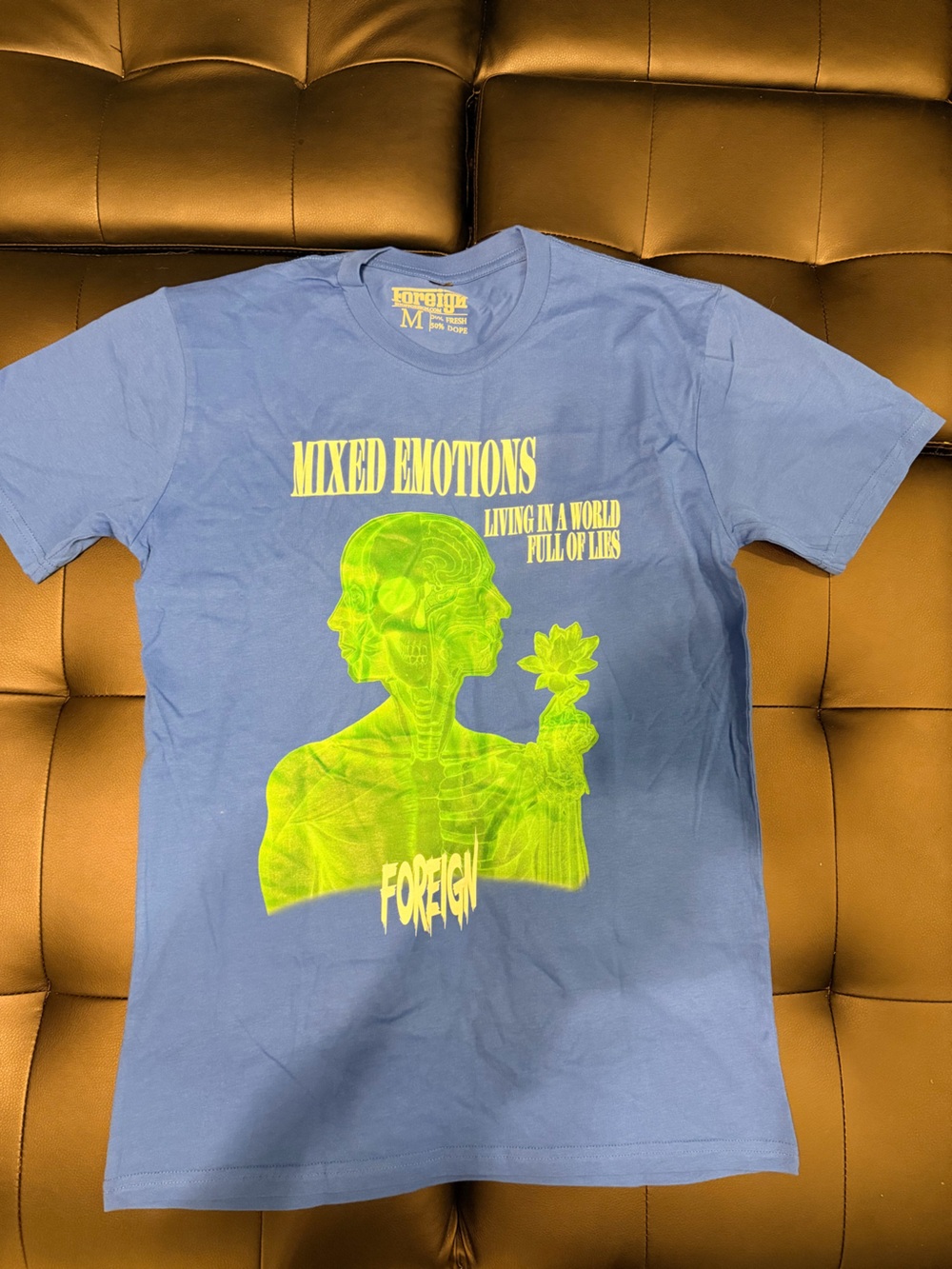 Reign Mixed Emotions Graphic Tee - Blue/Neon Green